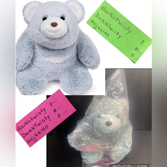 BNWT GUND SNUFFLES TWO TONE BLUE/WHITE APPROX 13” 2 OF 3 STILL SEALED IN PLASTIC - Picture 11 of 13